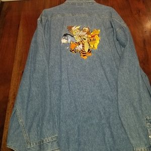 Winnie the Pooh Blue Jean Long Sleeve Tee